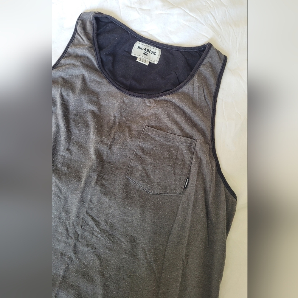 Billabong Men's Charcoal Tank Top Large